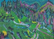 Ernst Ludwig Kirchner Landschaft Sertigtal oil on canvas